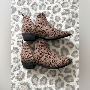Leopard Print Ankle Boots